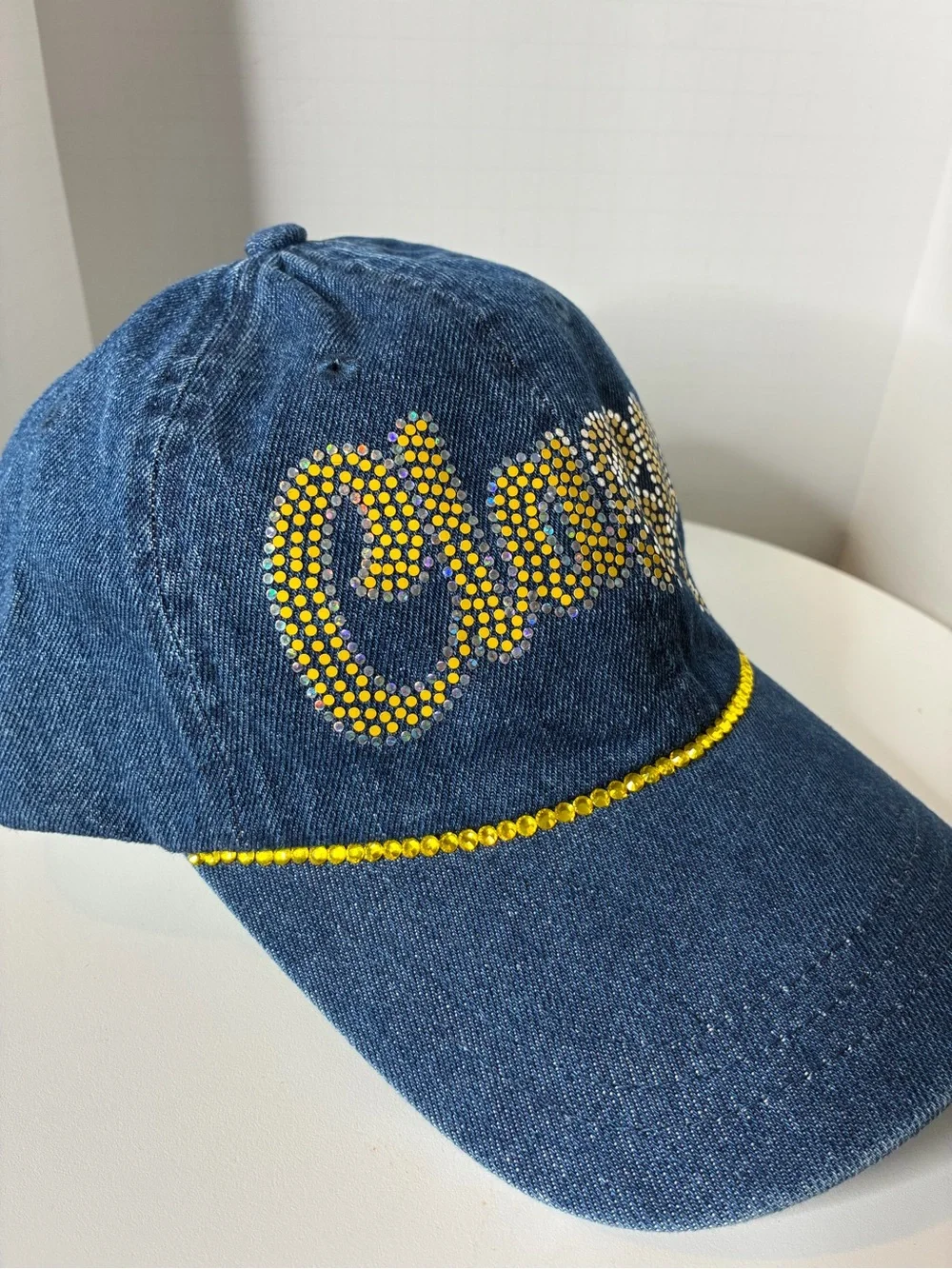 Women custom denim cap